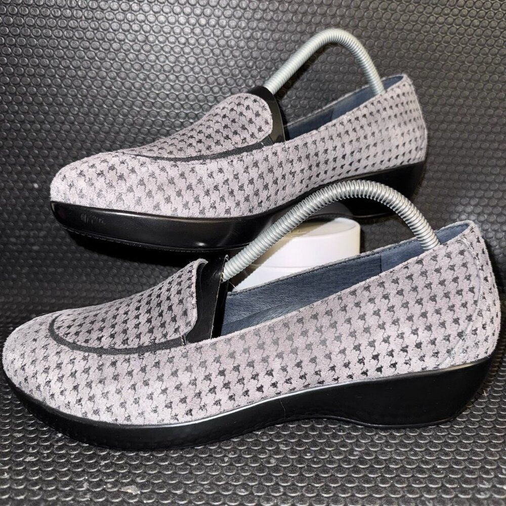 Dansko Debra Gray Black Houndstooth Loafer Slip On Shoe Womens Size 11-11.5 (41)